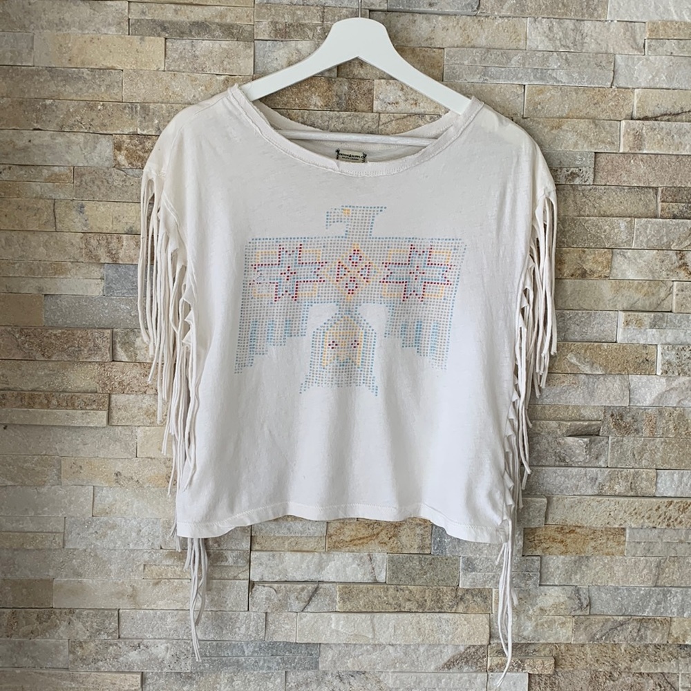 Ralph Lauren Denim Supply fringe eagle top, S